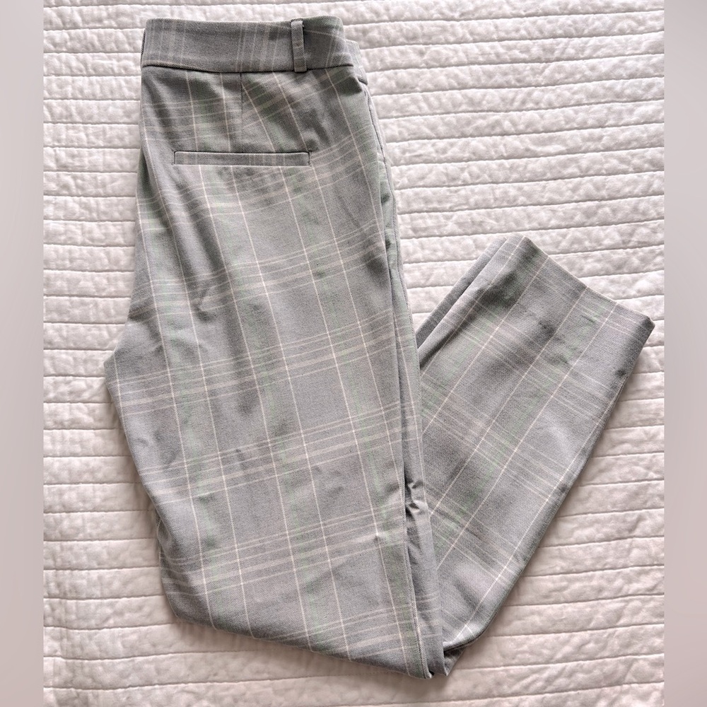 Banana Republic Gray Plaid Trousers